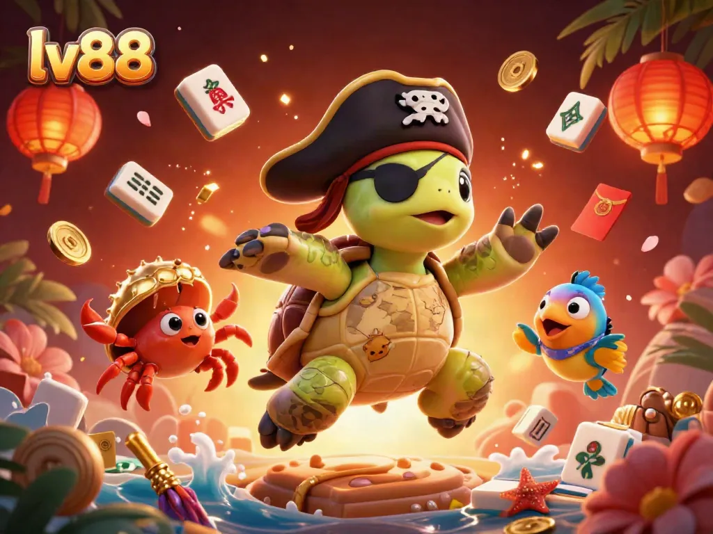 Experience exciting gaming moments at lv88 with vibrant characters and casino elements in a colorful 3D scene.