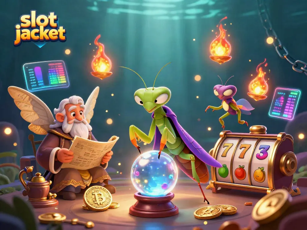 Experience the excitement of slot jackpot gaming with animated characters revealing fortune and wealth.